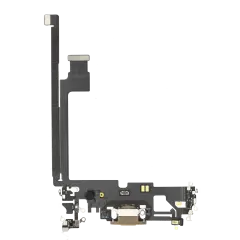 Charging Port Flex Cable Compatible For iPhone 12 Pro Max (Used OEM Pull) (Gold)