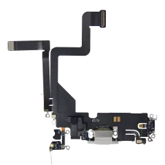 Charging Port Flex Cable Compatible For iPhone 14 Pro (Premium) (Silver)
