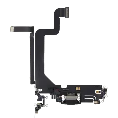 Charging Port Flex Cable Compatible For iPhone 14 Pro Max (Premium) (Space Black)