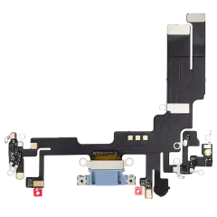 Charging Port Flex Cable Compatible For iPhone 14 (Aftermarket Plus) (Blue)