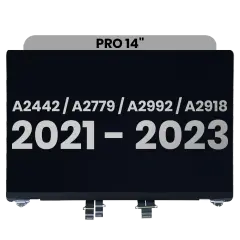 Complete LCD Display Assembly Compatible For MacBook Pro 14" (A2442 / Late 2021) / (A2779 / Late 2023 ) / (A2992 / Late 2023) / (A2918 / Late 2023) (Used OEM Pull: Grade B) (Space Gray)