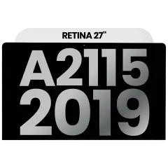 Complete LCD Display Assembly Compatible For iMac 27" Retina 5K (A2115 / Early 2019) (LM270QQ1 SDE1) (Used OEM Pull: Grade A)