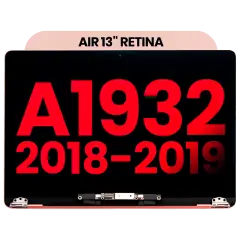 Complete LCD Display Assembly Compatible For MacBook Air 13" Retina (A1932 / Late 2018 / Early 2019) (Aftermarket Plus) (Rose Gold)