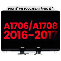 Complete LCD Display Assembly Compatible For MacBook Pro 13" W/ Touch Bar / Pro 13" (A1706 / A1708 / Late 2016 / Mid 2017) (Aftermarket Plus) (Silver)