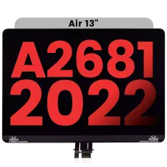 Complete LCD Display Assembly Compatible For MacBook Air 13" (A2681 / Mid 2022) (Aftermarket Plus) (Space Gray)
