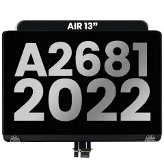 Complete LCD Display Assembly Compatible For MacBook Air 13" (A2681 / Mid 2022) (Used OEM Pull: Grade A) (Midnight)