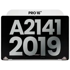 Complete LCD Display Assembly Compatible For MacBook Pro 16" (A2141 / Mid 2019) (Used OEM Pull: Grade A) (Silver)