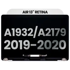 Complete LCD Display Assembly Compatible For MacBook Air 13" Retina (A1932 / Mid 2019) / (A2179 / Early 2020) (Used OEM Pull: Grade A) (Silver)