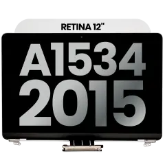 Complete LCD Display Assembly Compatible For MacBook Retina 12" (A1534 / Early 2015) (Used OEM Pull: Grade A) (Silver)