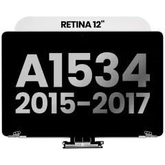 Complete LCD Display Assembly Compatible For MacBook Retina 12" (A1534 / Early 2015 / Early 2016 / Mid 2017) (Used OEM Pull: Grade B) (Silver)