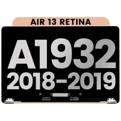 Complete LCD Display Assembly Compatible For MacBook Air 13" Retina (A1932 / Late 2018 / Early 2019) (Used OEM Pull: Grade B) (Rose Gold)