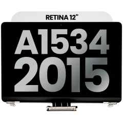 Complete LCD Display Assembly Compatible For MacBook Retina 12" (A1534 / Early 2015) (Used OEM Pull: Grade B) (Silver)