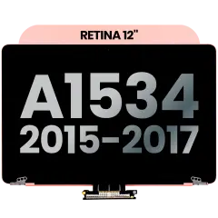 Complete LCD Display Assembly Compatible For MacBook Retina 12" (A1534 / Early 2015 / Early 2016 / Mid 2017) (Used OEM Pull: Grade B) (Rose Gold)