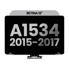 Complete LCD Display Assembly Compatible For MacBook Retina 12" (A1534 / Early 2015 / Early 2016 / Mid 2017) (Used OEM Pull: Grade A) (Space Gray)