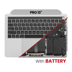 Top Case With Keyboard & Battery Compatible For MacBook Pro 13" (A1989 / Late 2018 / Early 2019) (US Keyboard) (Used OEM Pull: Grade New) (Space Gray)