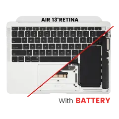 Top Case Assembly With Battery And Keyboard Compatible For MacBook Air 13" Retina (A2179 / Early 2020) (US Keyboard) (Silver)