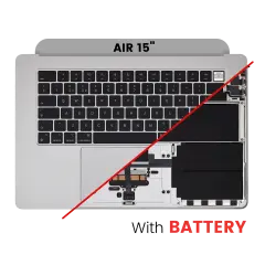 Top Case Assembly With Battery And Keyboard Compatible For MacBook Air 15" (A2941 / Mid 2023) (UK Keyboard) (Silver)
