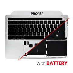 Top Case Assembly With Battery And Keyboard Compatible MacBook Pro 13" (A2289 / Early 2020) (US Keyboard) (Silver)