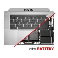 Top Case Assembly With Battery And Keyboard Compatible For MacBook Pro 16" (A2141 / Mid 2019) (US English) (Used OEM Pull: Grade B/C) (Space Gray)