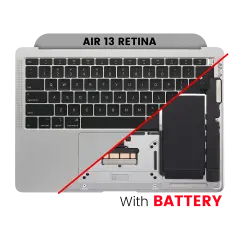 Top Case Assembly With Battery And Keyboard Compatible For MacBook Air 13" Retina (A1932 / Late 2018 / Early 2019 / Mid 2019) (US English) (Used OEM Pull: Grade A) (Space Gray)