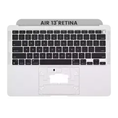 Top Case With Keyboard For MacBook Air 13" A2337 (2020) (Used OEM Pull: Grade New) (US Keyboard) (Silver)