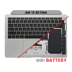 Top Case Assembly With Battery And Keyboard Compatible For MacBook Air 13" Retina (A1932 / Late 2018 / Early 2019 / Mid 2019) (US English) (Used OEM Pull: Grade New) (Space Gray)