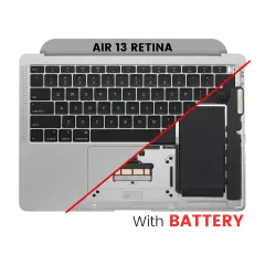 Top Case Assembly With Battery And Keyboard Compatible For MacBook Air 13" Retina (A1932 / Late 2018 / Early 2019 / Mid 2019) (US English) (Used OEM Pull: Grade B) (Space Gray)