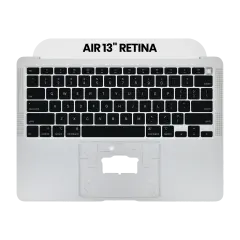 Top Case With Keyboard Compatible For MacBook Air 13" Retina (A2179 / Early 2020) (US English) (Silver)