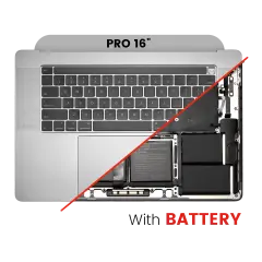 Top Case Assembly With Battery And Keyboard Compatible For MacBook Pro 16" (A2141 / Mid 2019) (US English) (Used OEM Pull: Grade New) (Space Gray)