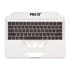 Top Case With Keyboard Compatible For MacBook Pro 13" W/ Touch Bar (A1706 / Late 2016 / Mid 2017) (US English) (Used OEM Pull: Grade New) (Silver)