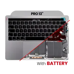 Top Case Assembly With Battery And Keyboard Compatible For MacBook Pro 13" Touch Bar (A1706 / Late 2016) (UK Keyboard) (Space Gray)