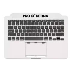 Top Case With Keyboard Compatible For MacBook Pro 13" Retina (A1502 / Late 2013 / Mid 2014) (US English) (Used OEM Pull: Grade New)