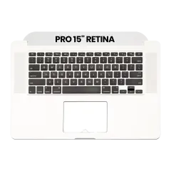 Top Case With Keyboard And Microphone Compatible For MacBook Pro 15" Retina (A1398 / Late 2013 / Mid 2014) (US English) (Used OEM Pull: Grade New)