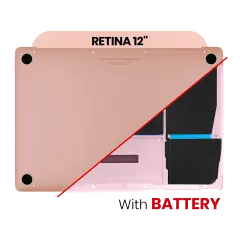 Bottom Case With Battery (A1705) Compatible For MacBook Retina 12" (A1534 / Early 2016 / Mid 2017) (Rose Gold)