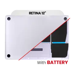 Bottom Case With Battery (A1527) For MacBook 12" A1534 (2015) (Silver)