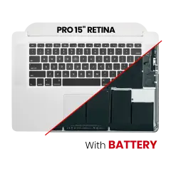 Top Case Assembly With Battery And Keyboard Compatible For MacBook Pro 15" Retina (A1398 / Mid 2012 / Early 2013) (US Keyboard)