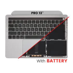 Top Case Assembly (With Battery And Keyboard) Compatible For MacBook Pro 13" (A2159 / Mid 2019) (US English) (Used OEM Pull: Grade B/C) (Space Gray)