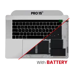 Top Case Assembly With Battery And Keyboard Compatible For MacBook Pro 15" Touch Bar (A1707 / Late 2016 / Mid 2017) (US Keyboard) (Space Gray)