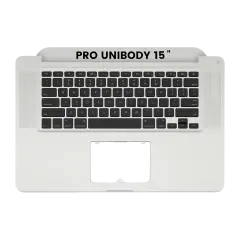 Top Case With Keyboard Compatible For MacBook Pro Unibody 15" (A1286 / Mid 2010 / Early 2011 / Late 2011 / Mid 2012) (US English) (Used OEM Pull: Grade New)