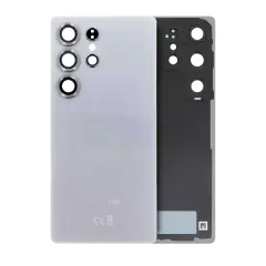 Back Cover Glass With Camera Lens Compatible For Samsung Galaxy S25 Ultra 5G (Service Pack) (Titanium White Silver)