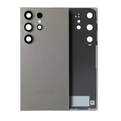 Back Cover Glass With Camera Lens Compatible For Samsung Galaxy S25 Ultra 5G (Service Pack) (Titanium Gray)