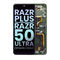 Mian OLED Assembly Compatible For Motorola Razr Plus / Razr 50 Ultra (XT2451 / 2024) (Genuine OEM) (Spring Green)
