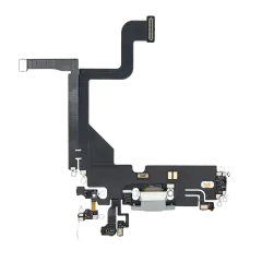 Charging Port Flex Cable Compatible For iPhone 13 Pro (Premium) (Silver)