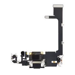 Charging Port Flex Cable With Board Compatible For iPhone 11 Pro (Used OEM Pull) (Space Gray)