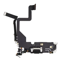 Charging Port Flex Cable Compatible For iPhone 14 Pro (Used OEM Pull) (Space Black)