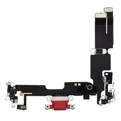 Charging Port Flex Cable Compatible For iPhone 14 Plus (Used OEM Pull) (Red)