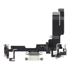 Charging Port Flex Cable Compatible For iPhone 14 (Used OEM Pull) (Starlight)