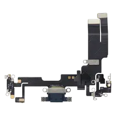 Charging Port Flex Cable Compatible For iPhone 14 (Used OEM Pull) (Midnight)