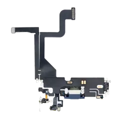 Charging Port Flex Cable Compatible For iPhone 13 Pro (Premium) (Sierra Blue)