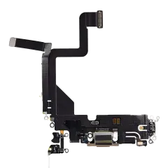 Charging Port Flex Cable Compatible For iPhone 14 Pro (Aftermarket Plus) (Gold)